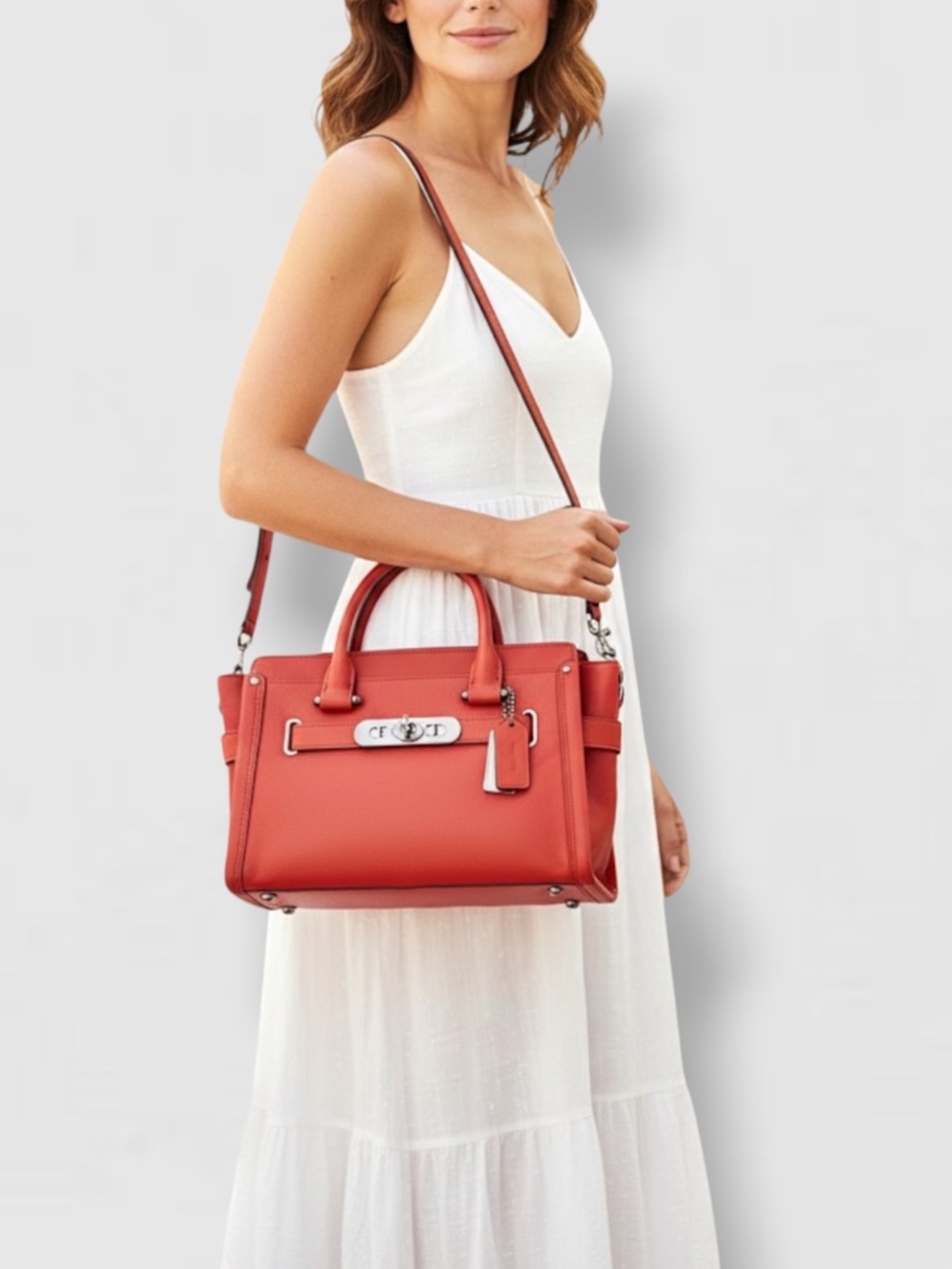 Coach Grain Leather Tote Bag New $550